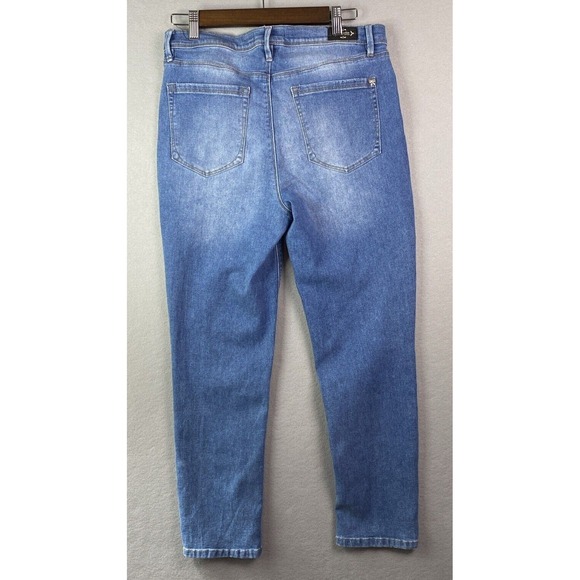 Nanette Lepore Belle High Rise‎ Crop Skinny Jeans Womens 10 Blue Denim Stretch - Picture 2 of 10